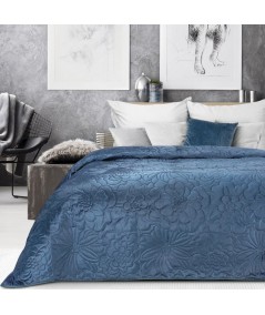 Narzuta welwetowa Ariel 4 230x260 niebieska