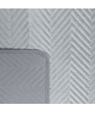 Narzuta velvet Sofia 170x210 srebrna