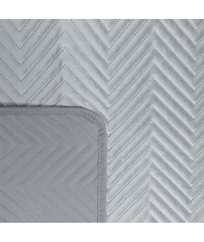 Narzuta velvet Sofia 170x210 srebrna Eurofirany Narzuta velvet Sofia 170x210 srebrna