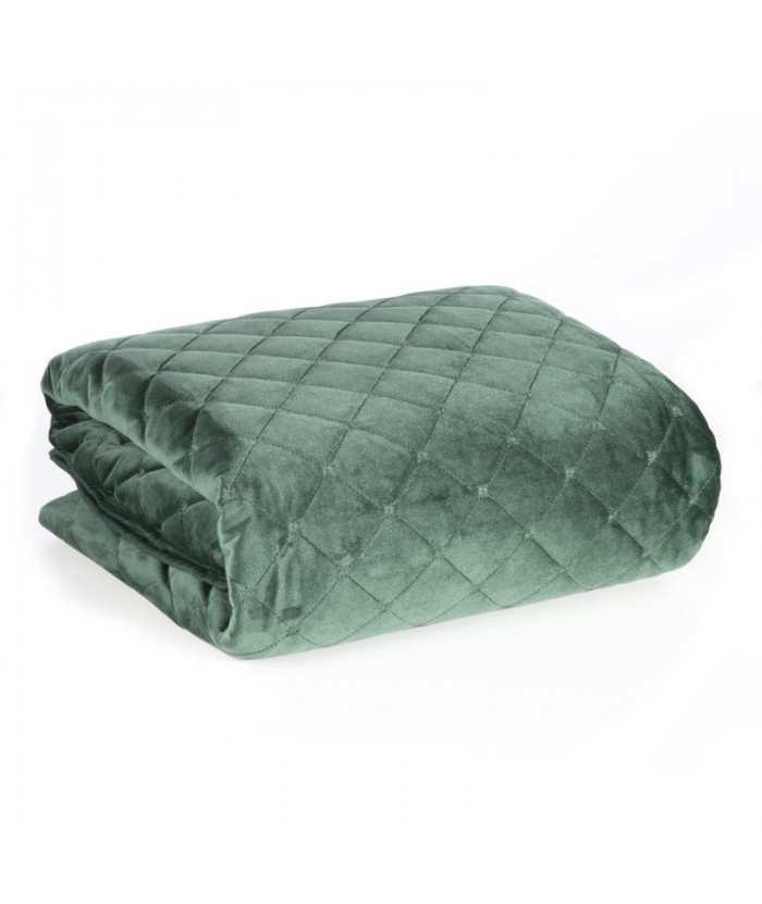 Narzuta velvet Ria 1 170x210 ciemnomiętowa Eurofirany Narzuta velvet Ria 1 170x210 ciemnomiętowa