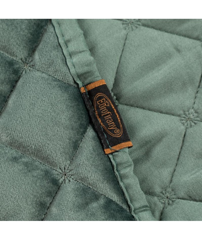 Narzuta velvet Ria 1 170x210 ciemnomiętowa Eurofirany Narzuta velvet Ria 1 170x210 ciemnomiętowa