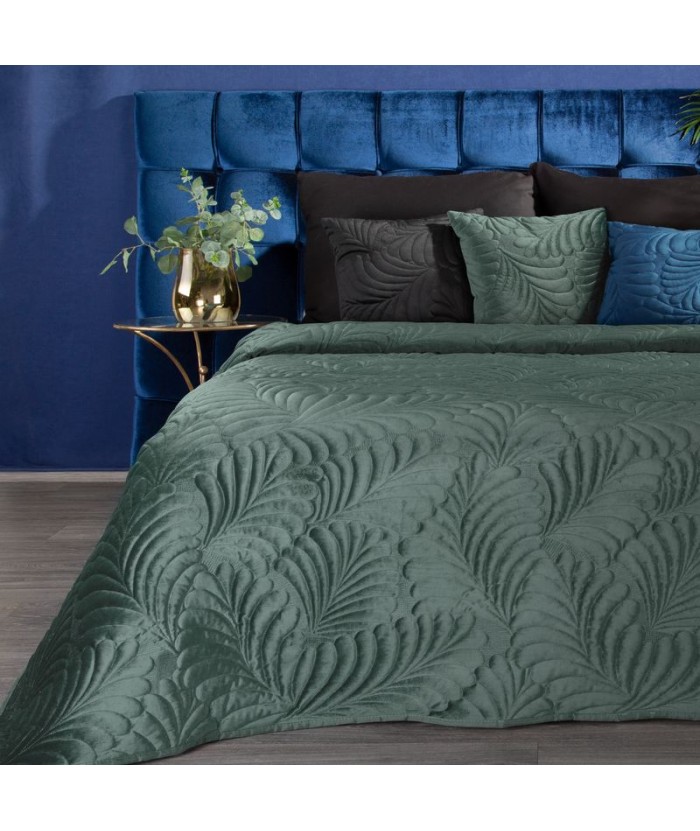 Narzuta velvet Ria 4 220x240 ciemnomiętowa Eurofirany Narzuta velvet Ria 4 220x240 ciemnomiętowa