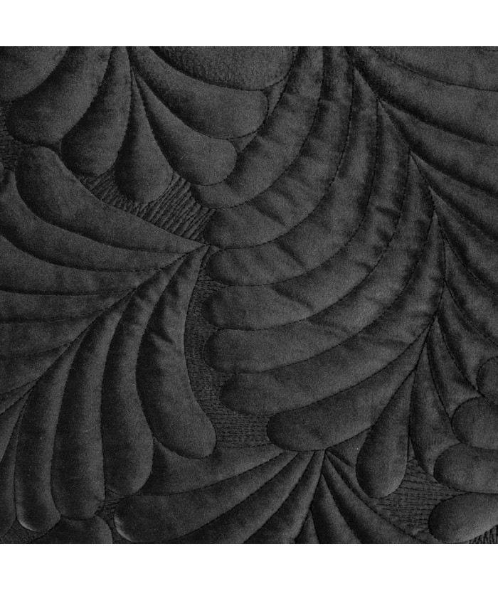 Narzuta velvet Ria 4 220x240 czarna Eurofirany Narzuta velvet Ria 4 220x240 czarna