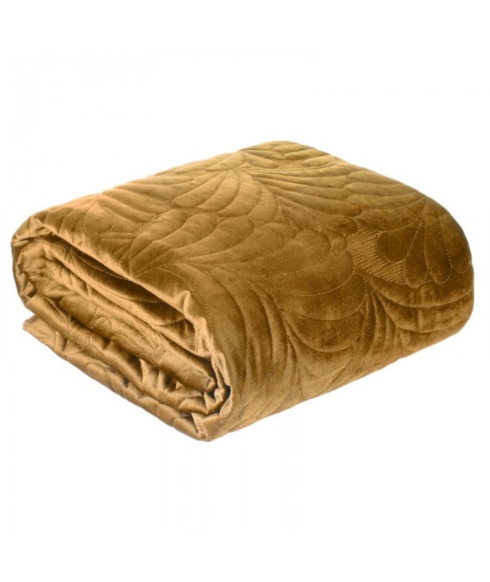 Narzuta velvet Ria 4 220x240 miodowa Eurofirany Narzuta velvet Ria 4 220x240 miodowa