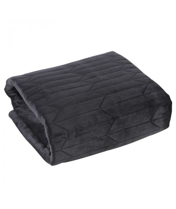 Narzuta velvet Sofia 1 230x260 czarna Eurofirany Narzuta velvet Sofia 1 230x260 czarna