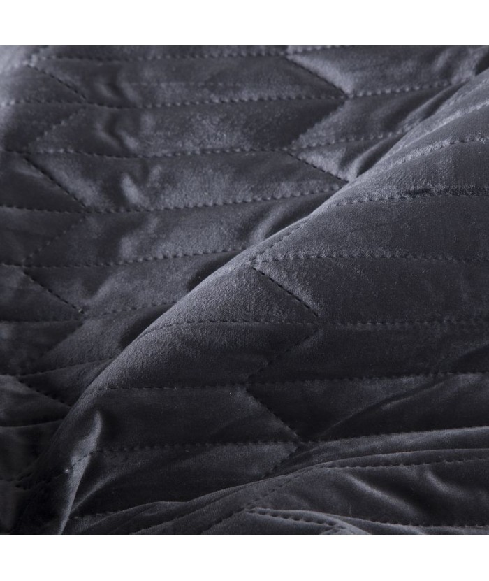 Narzuta velvet Sofia 1 230x260 czarna Eurofirany Narzuta velvet Sofia 1 230x260 czarna