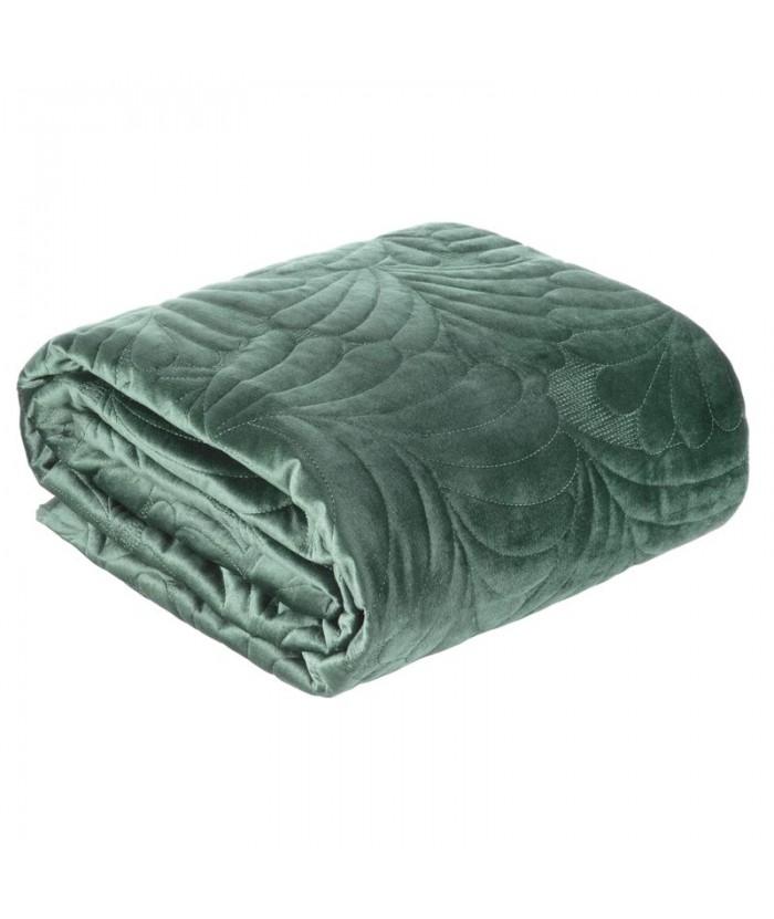 Narzuta velvet Ria 4 170x210 ciemnomiętowa Eurofirany Narzuta velvet Ria 4 170x210 ciemnomiętowa