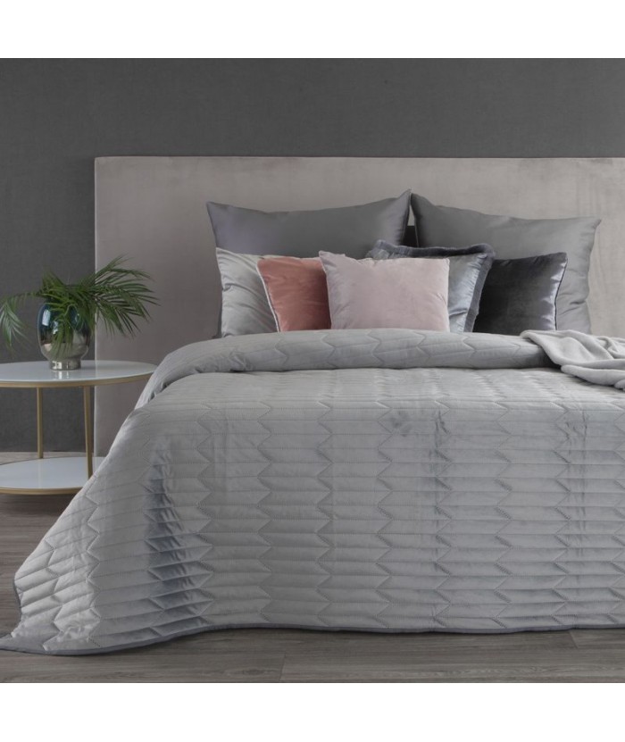 Narzuta velvet Sofia 1 170x210 srebrna Eurofirany Narzuta velvet Sofia 1 170x210 srebrna