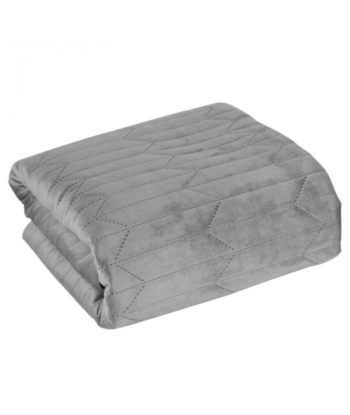 Narzuta velvet Sofia 1 170x210 srebrna Eurofirany Narzuta velvet Sofia 1 170x210 srebrna