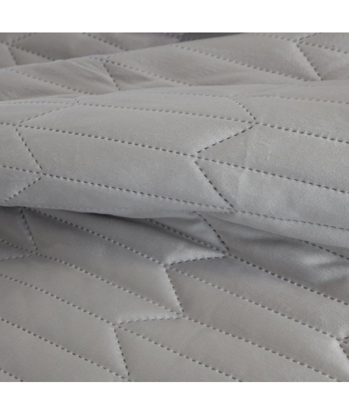 Narzuta velvet Sofia 1 170x210 srebrna Eurofirany Narzuta velvet Sofia 1 170x210 srebrna