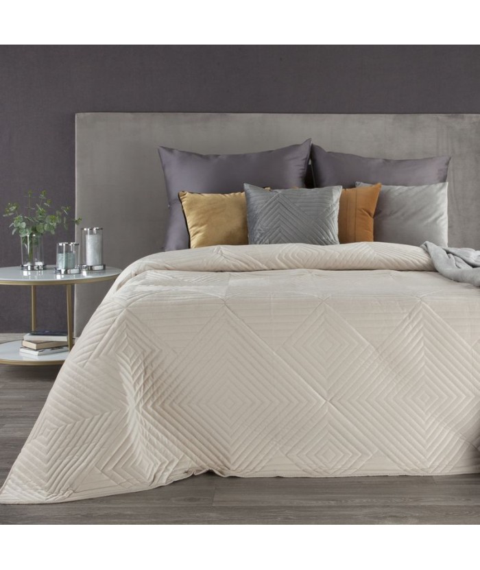 Narzuta velvet Sofia 2 170x210 kremowa