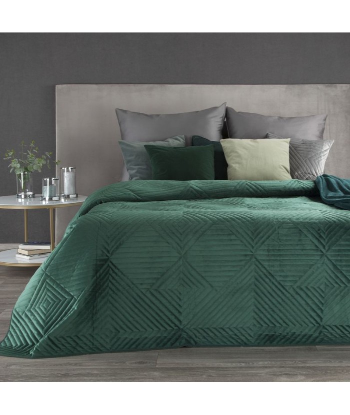 Narzuta velvet Sofia 2 170x210 ciemnozielona