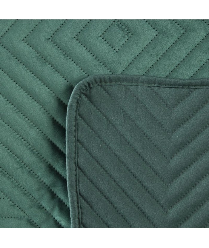 Narzuta velvet Sofia 2 170x210 ciemnozielona