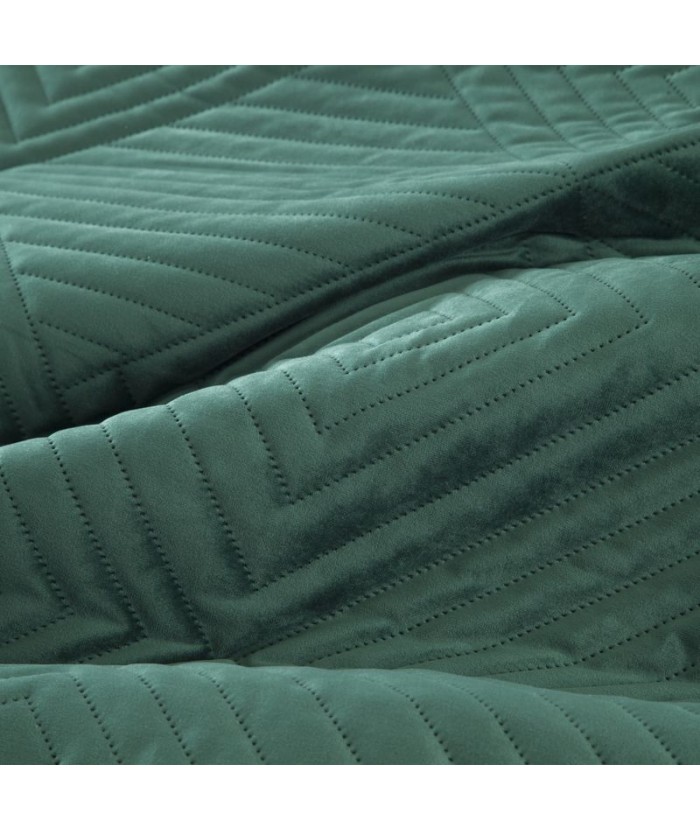 Narzuta velvet Sofia 2 170x210 ciemnozielona