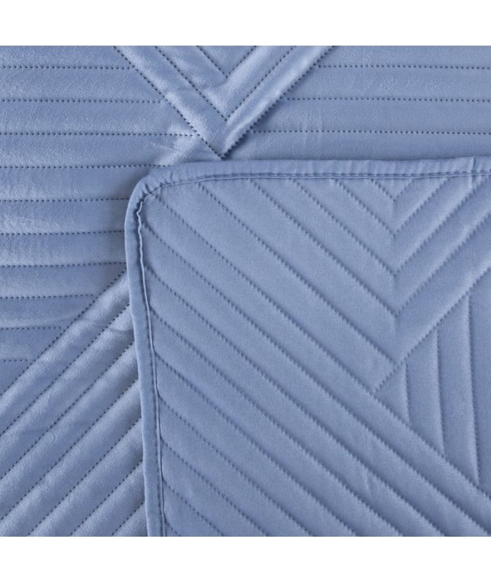 Narzuta velvet Sofia 2 170x210 niebieska Eurofirany Narzuta velvet Sofia 2 170x210 niebieska