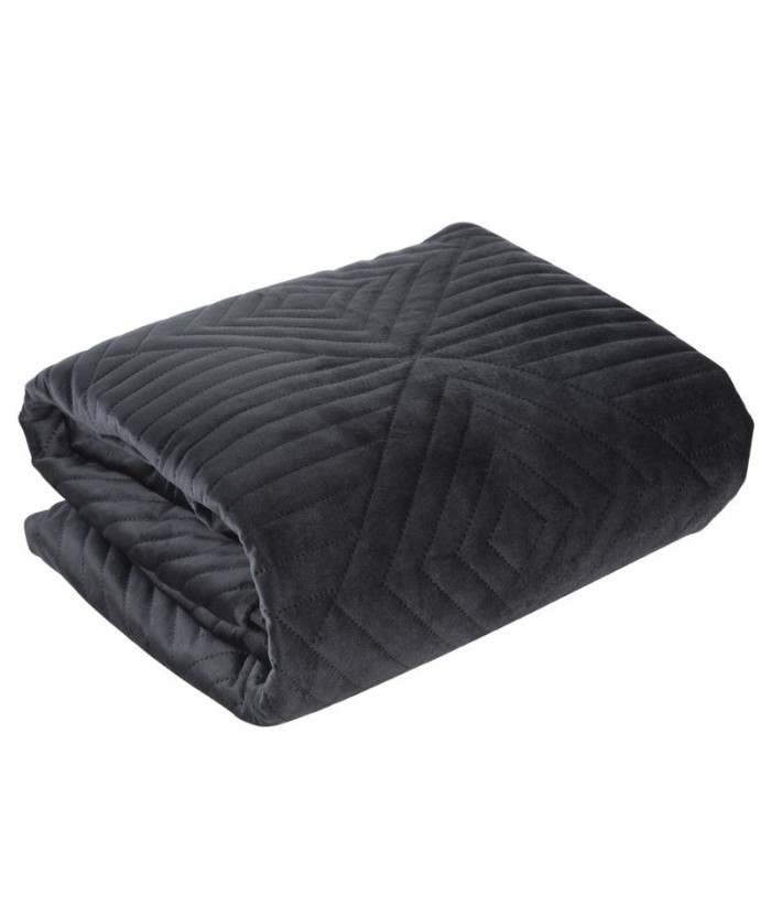 Narzuta velvet Sofia 2 170x210 czarna