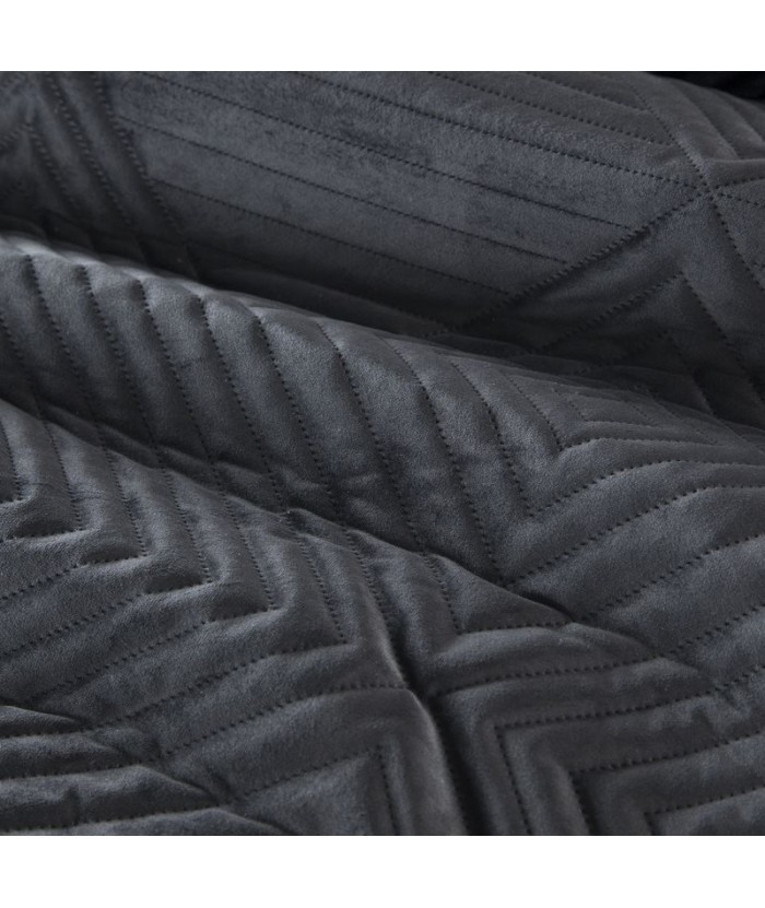 Narzuta velvet Sofia 2 170x210 czarna