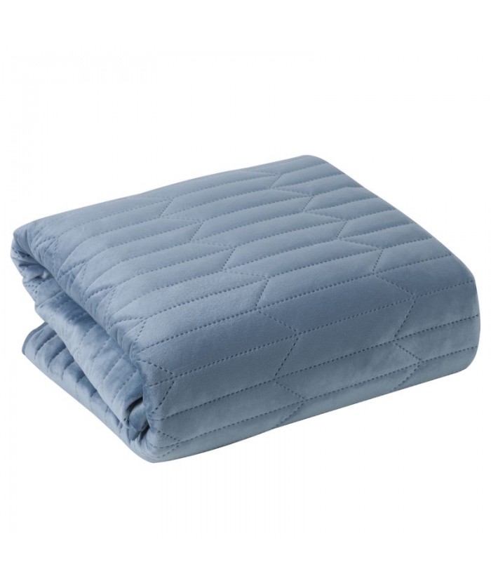 Narzuta velvet Sofia 1 230x260 niebieska Eurofirany Narzuta velvet Sofia 1 230x260 niebieska