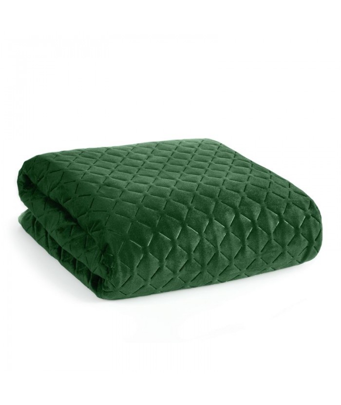 Narzuta velvet Dimon 230x260 ciemnozielona Eurofirany Narzuta velvet Dimon 230x260 ciemnozielona