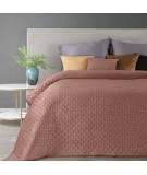 Narzuta velvet Dimon 230x260 pudrowa