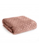 Narzuta velvet Dimon 230x260 pudrowa