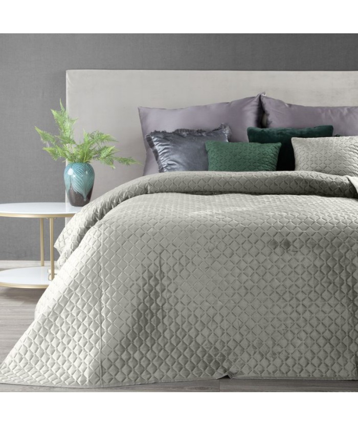 Narzuta velvet Dimon 230x260 srebrna