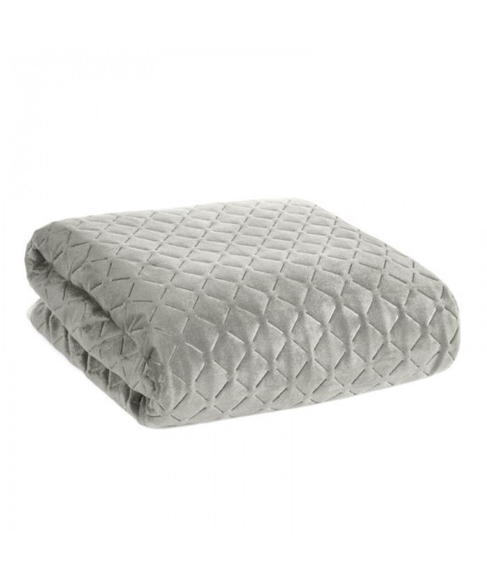 Narzuta velvet Dimon 230x260 srebrna