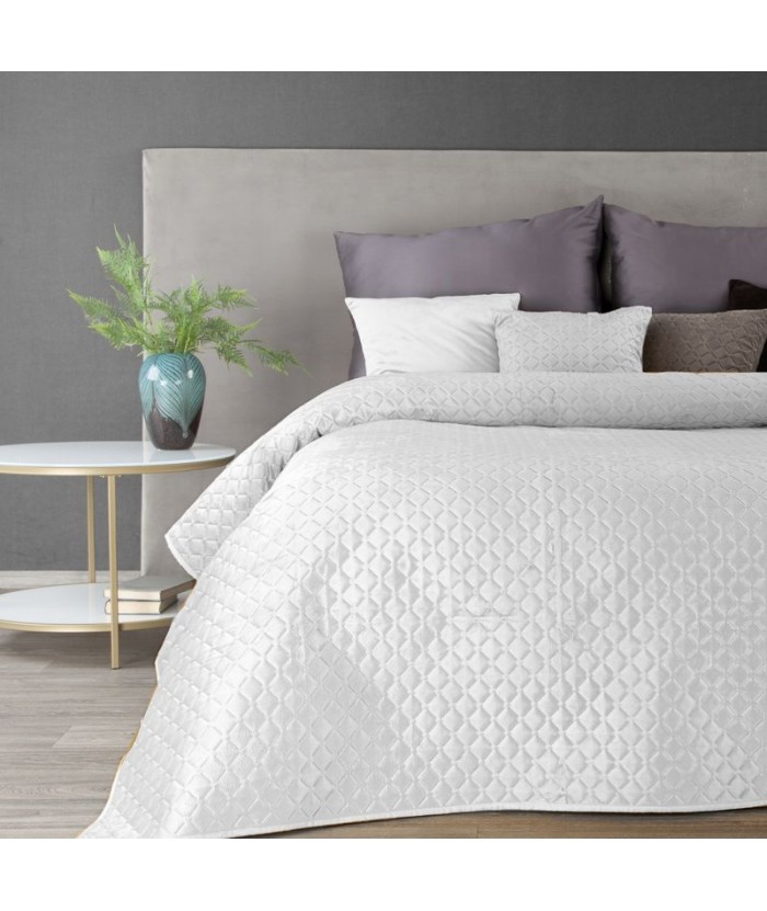 Narzuta velvet Dimon 230x260 biała Eurofirany Narzuta velvet Dimon 230x260 biała