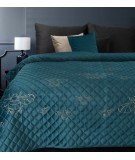 Narzuta velvet Stela 1 170x210 ciemnoturkusowa