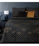 Narzuta velvet Stela 1 170x210 czarna