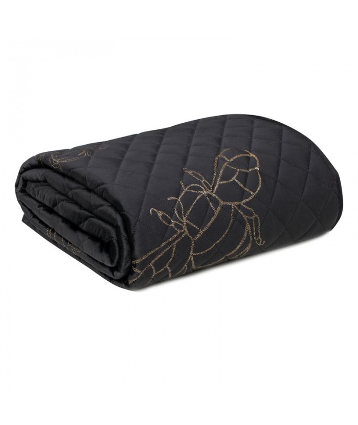 Narzuta velvet Stela 1 170x210 czarna