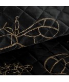 Narzuta velvet Stela 1 170x210 czarna