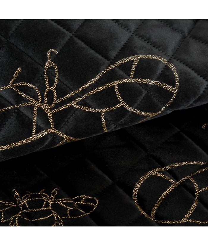 Narzuta velvet Stela 1 170x210 czarna