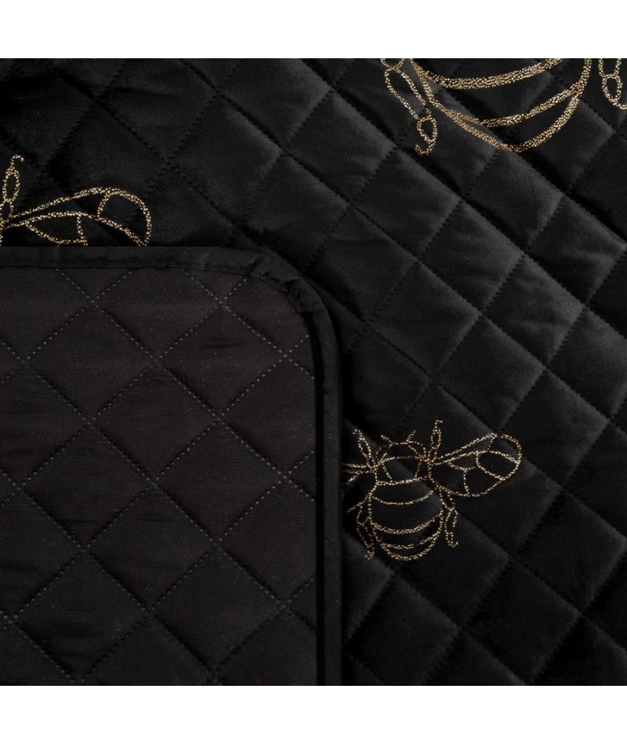 Narzuta velvet Stela 1 170x210 czarna