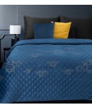 Narzuta velvet Stela 1 170x210 granatowa