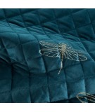 Narzuta velvet Lori 170x210 ciemnoturkusowa