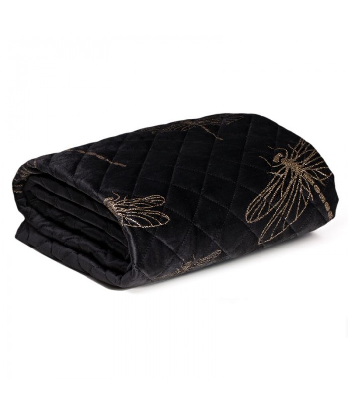 Narzuta velvet Lori 170x210 czarna