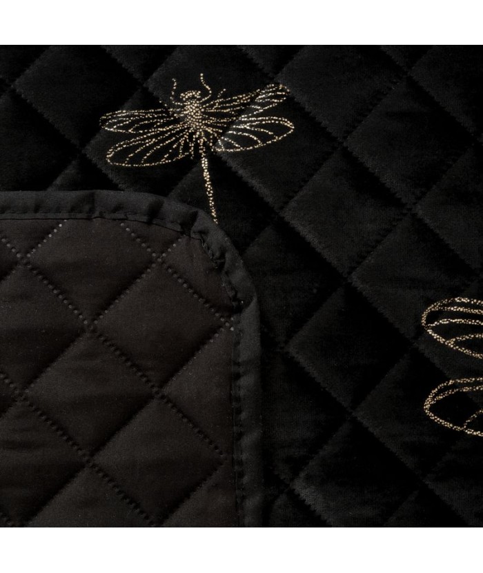 Narzuta velvet Lori 170x210 czarna
