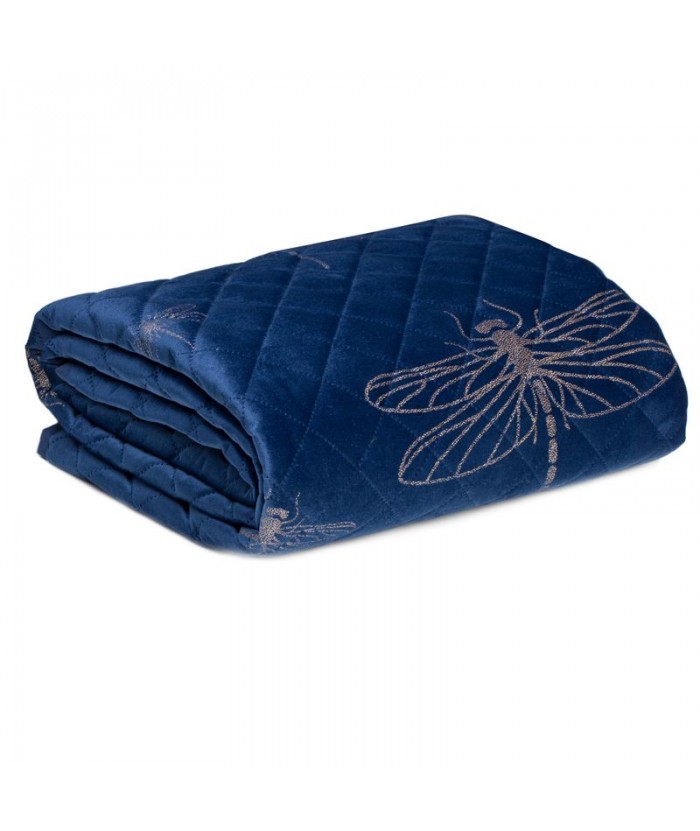 Narzuta velvet Lori 170x210 granatowa
