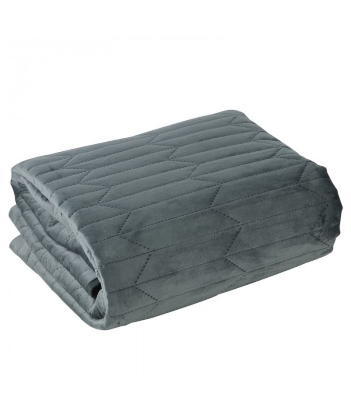 Narzuta velvet Sofia 1 200x220 ciemnomiętowa Eurofirany Narzuta velvet Sofia 1 200x220 ciemnomiętowa