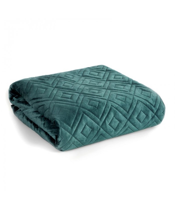 Narzuta velvet Ariel 3 220x240 ciemnoturkusowa Eurofirany Narzuta velvet Ariel 3 220x240 ciemnoturkusowa