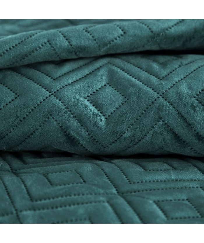 Narzuta velvet Ariel 3 220x240 ciemnoturkusowa Eurofirany Narzuta velvet Ariel 3 220x240 ciemnoturkusowa