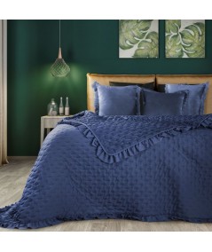 Narzuta Libi 170x210 granat z falbanami