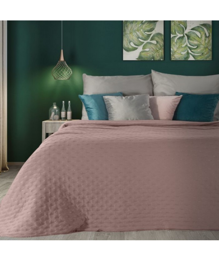Narzuta mikrofibra Libi 2 220x240 pudrowa