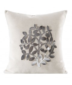 Poszewka Finn 45x45 naturalna/srebrna