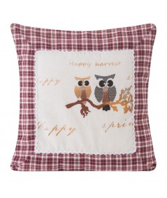 Poszewka Heto 1 40x40 czerwona/naturalna