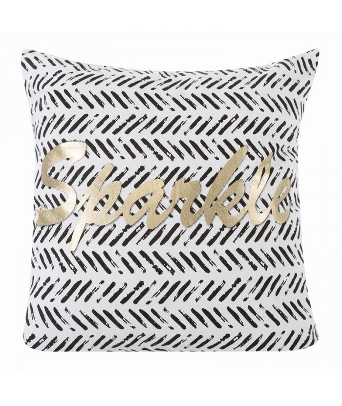 Poszewka Olly 40x40 biała/złota