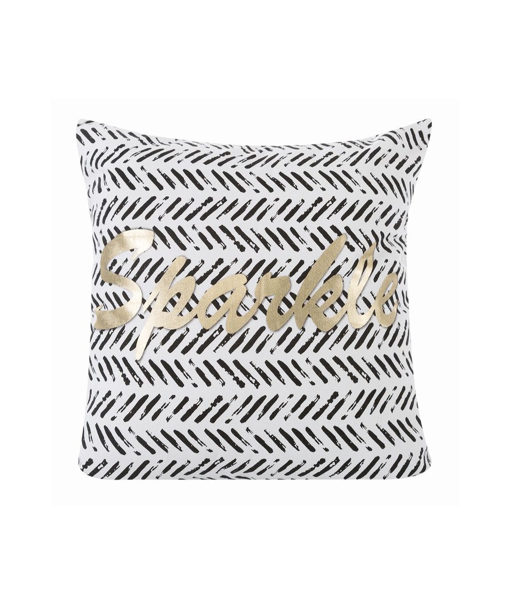 Poszewka Olly 40x40 biała/złota