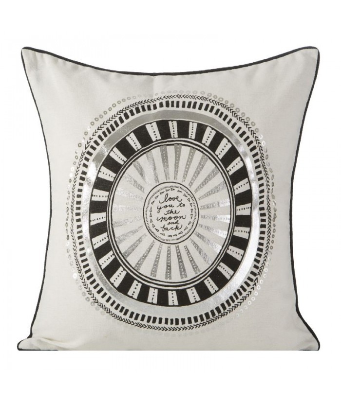 Poszewka Selena 45x45 naturalna/srebrna