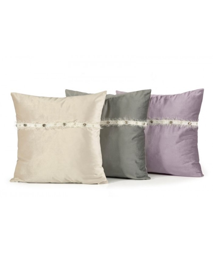 Poszewka velvet Tiana 3 45x45 wrzosowa